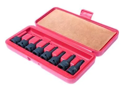 Набор головок торцевых 1/2" TORX (Т25-Т60) ударных L=60мм 8 предметов в кейсе JTC