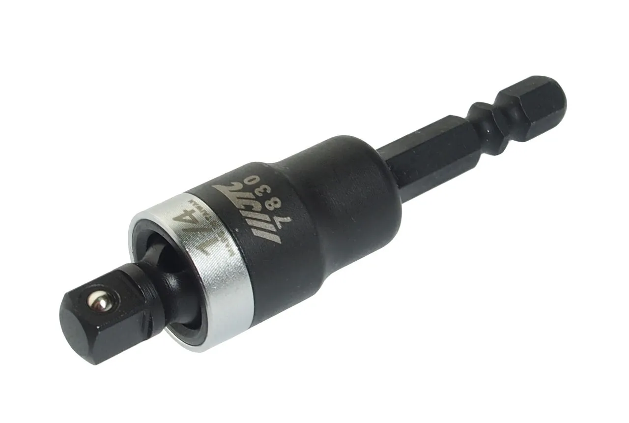 Адаптер 1/4"х1/4" (6.35мм) карданный под шуруповерт JTC фото товара COMPASS MARKET Адаптер 1/4"х1/4" (6.35мм) карданный под шуруповерт JTC купить