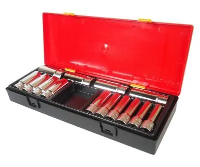 Набор головок торцевых 1/2" 6-ти гранных 10-32мм глубоких 14 предметов в кейсе JTC