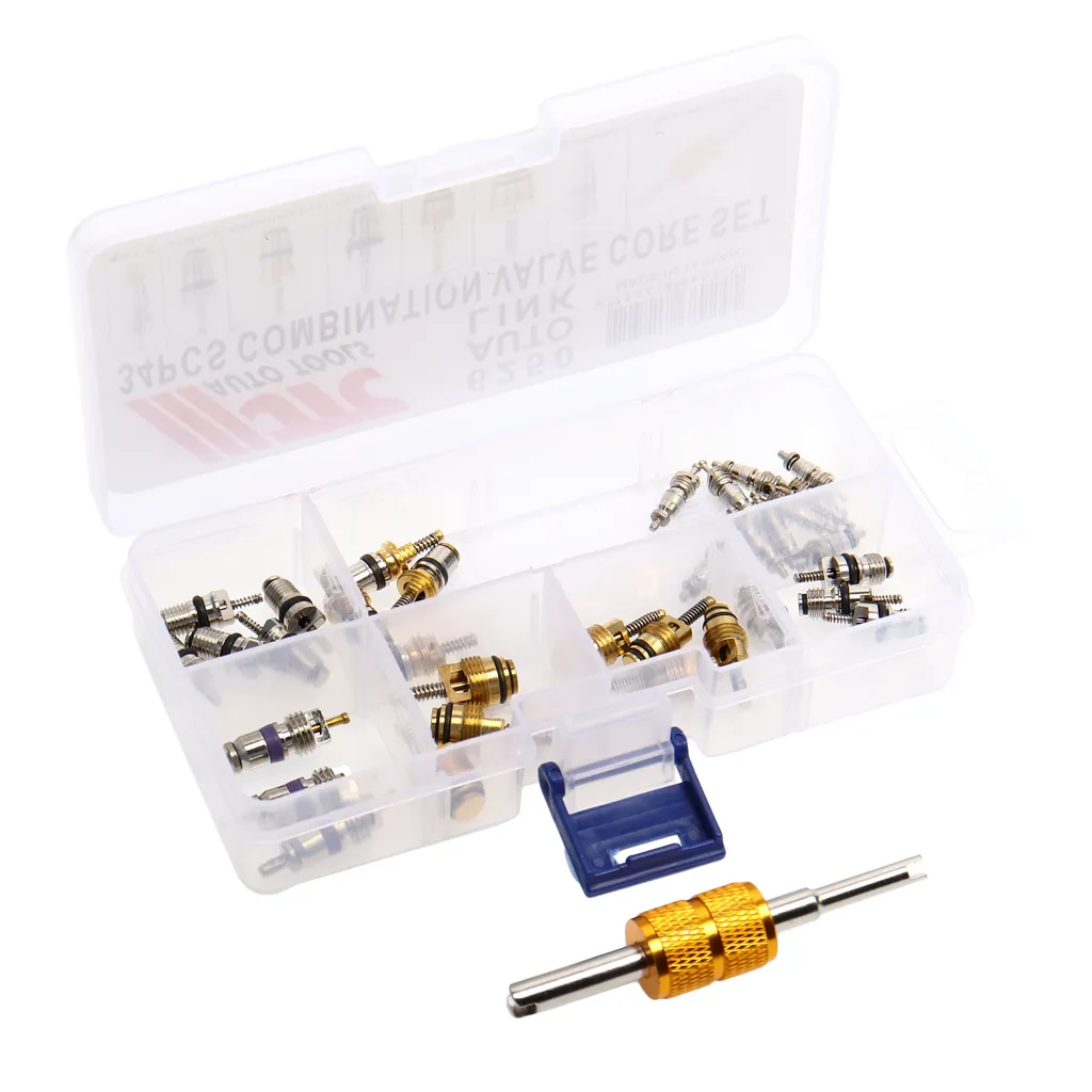 Набор золотников для кондиционера (R12/R134A 33шт. FORD, BMW, CITROEN, HYUNDAI, MERCEDES) JTC купить