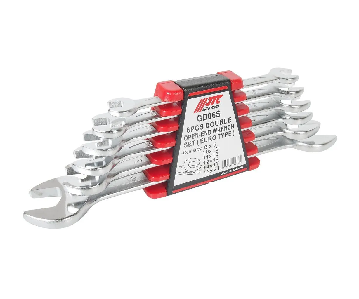 Набор ключей рожковых 8-21мм двухсторонних 6 предметов в кейсе JTC купить