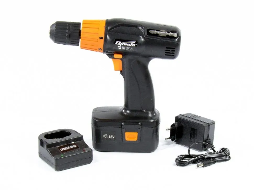 Аккумуляторная дрель-шуруповерт 18 В, 0-550 об/мин, 1 аккумулятор Sparta купить