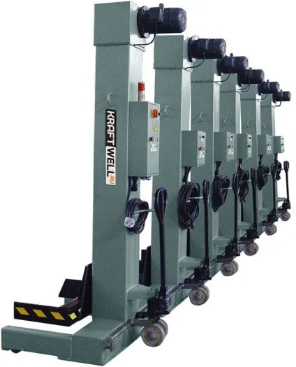 Электрогидравлический подъемник KraftWell KRW6M5.5 Колонны подкатные г/п 6х5,5 т. электромеханические