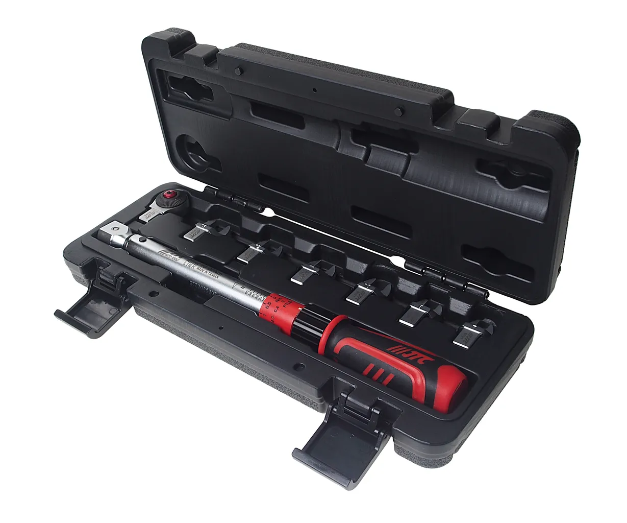 Ключ динамометрический 10-60Нм 9-12мм с рожковыми насадками 7-13мм 8 предметов JTC купить