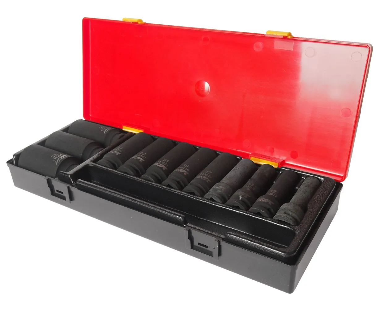 Набор головок торцевых 1/2" 6-ти гранных 10-32мм ударных глубоких 12 предметов в кейсе JTC купить