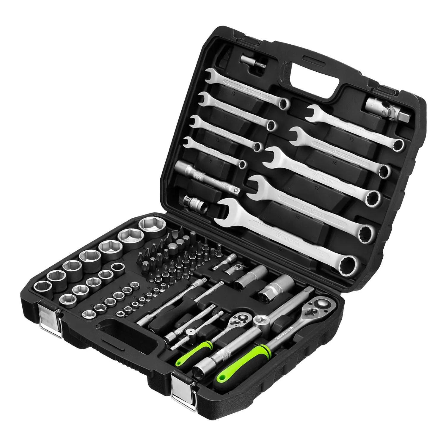 Набор инструмента, 1/2", 1/4", пластиковый кейс, 83 предмета Сибртех купить