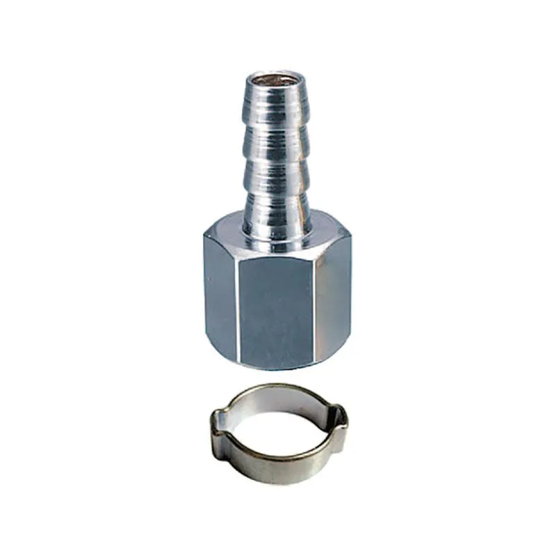 FUBAG Переходник 1/4 дюйма F на елочку 10мм с обжимным кольцом 10х15мм