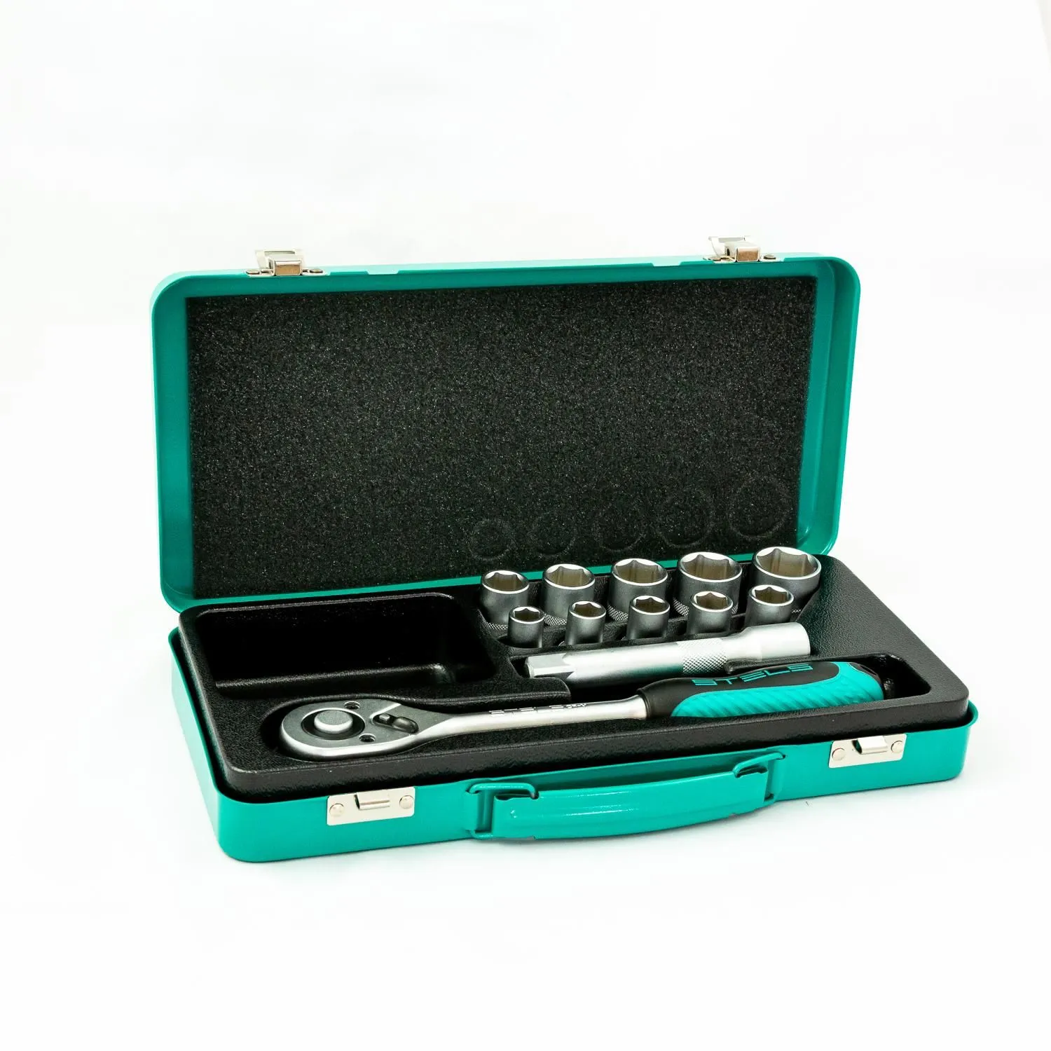 Набор торцевых головок, 1/2, головки 10 - 24 мм, с трещоточным ключом, 12 предметов Stels купить