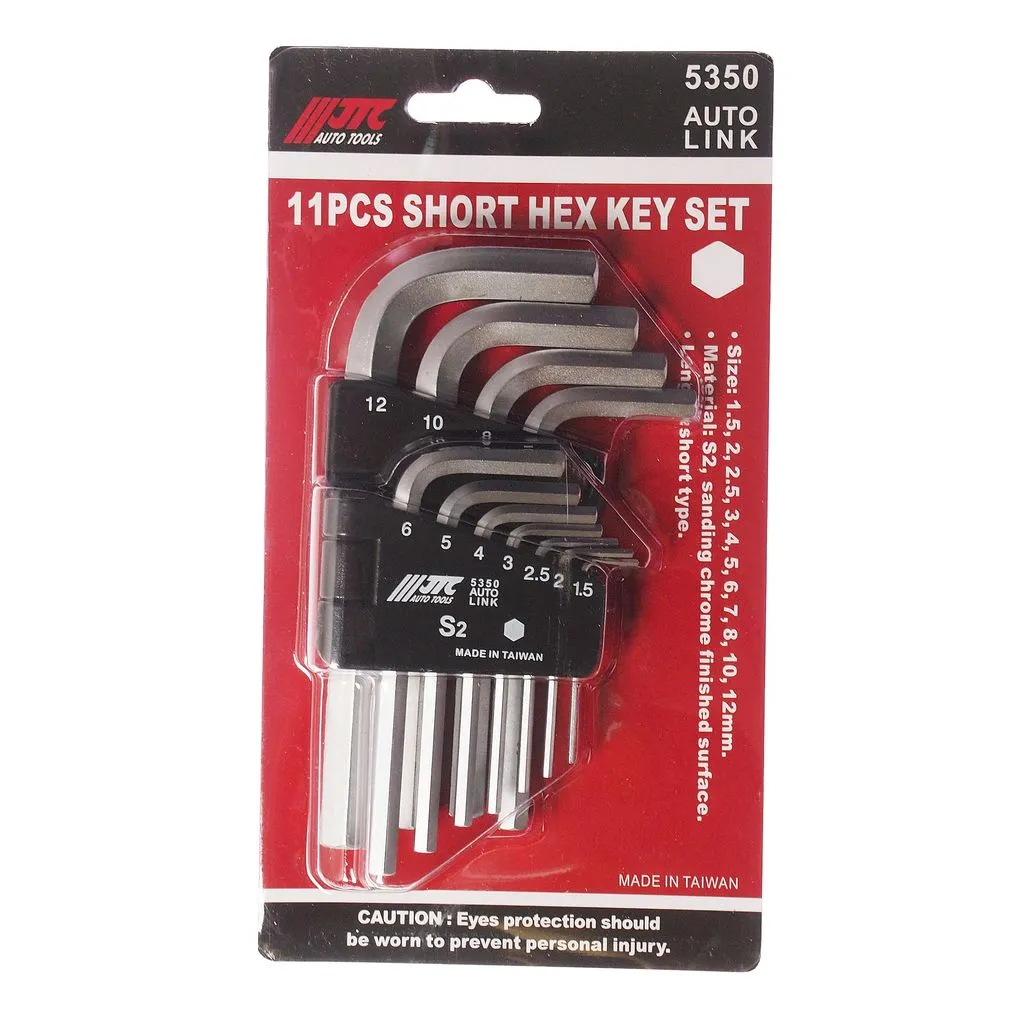 Набор ключей шестигранных 1.5-12мм Г-образных 11 предметов JTC купить